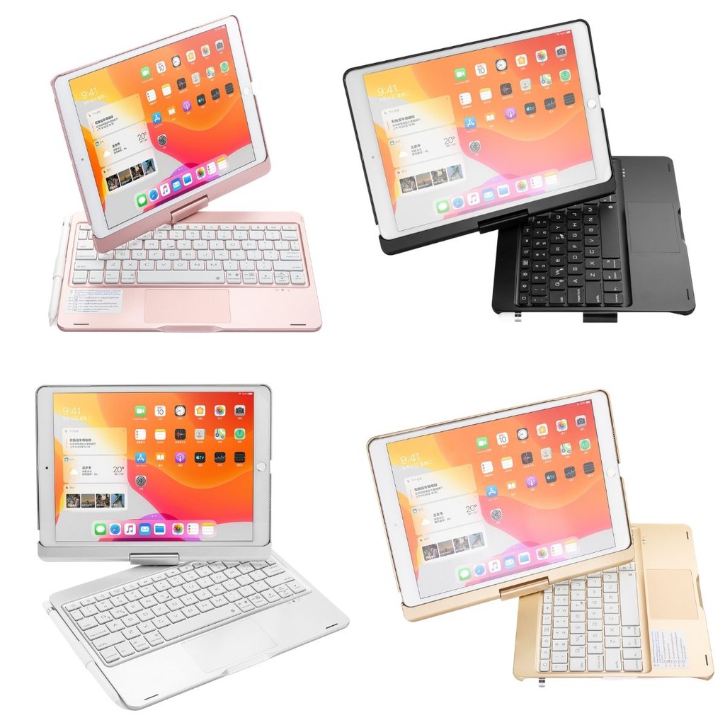 Bao da bàn phím có chuột dùng cho iPad 10.2 &10.5inch Xoay 360 độ - Hàng nhập khẩu