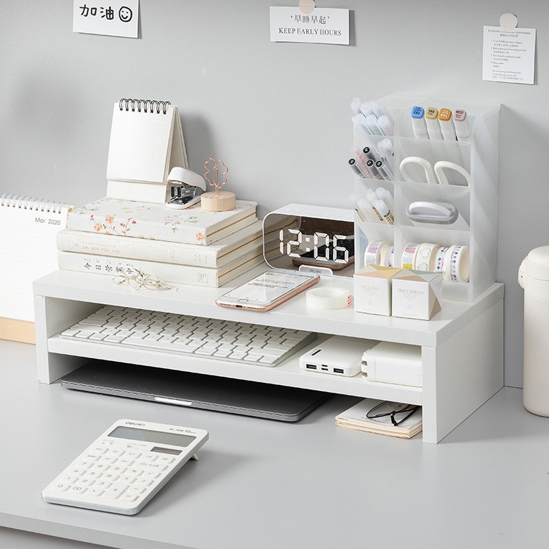 🔥 KỆ ĐỂ SÁCH - KỆ MÁY TÍNH - DECOR 🖥⌨ LẮP GHÉP - 2 TẦNG ✨