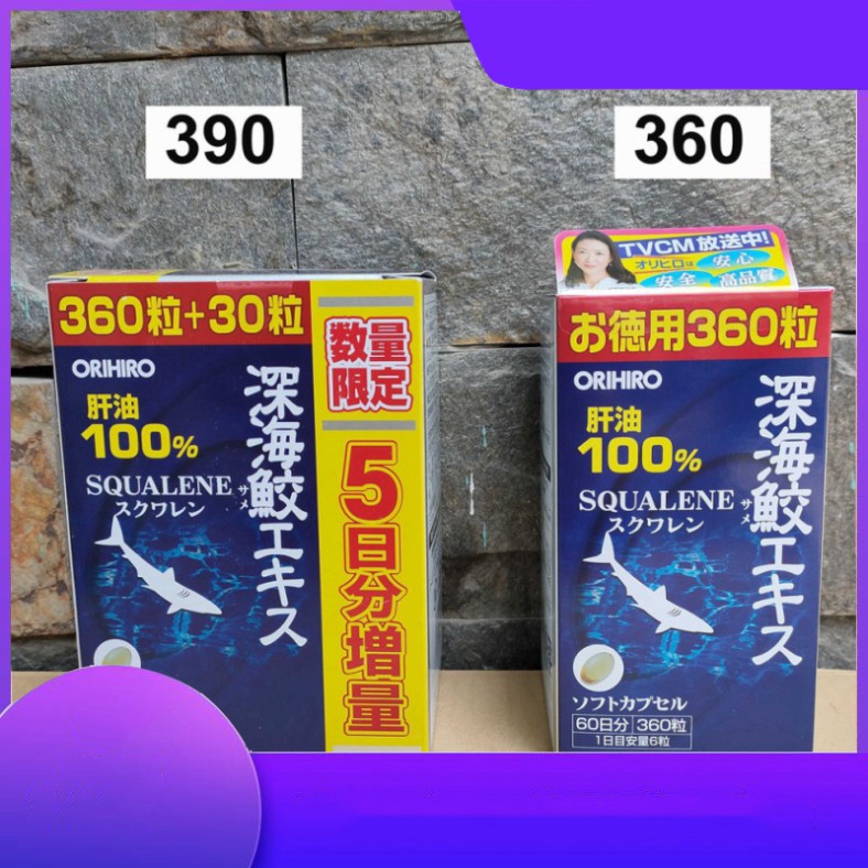 GIẢM GIÁ  Viên uống Orihiro Shark Squalene 360viên chiết xuất dầu gan cá mập sụn vi cá mập Japan GIẢM GIÁ