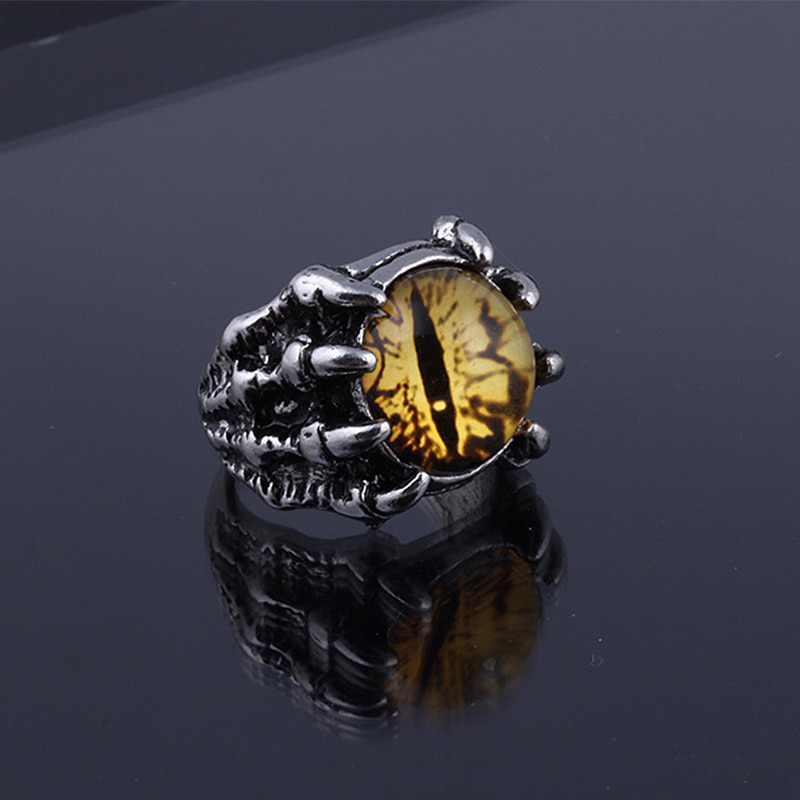 Nhẫn Hở Hình Mắt Quỷ Đính Đá Zirconia Có Thể Điều Chỉnh Cho Nam Nữ SJHY0321 CFH
