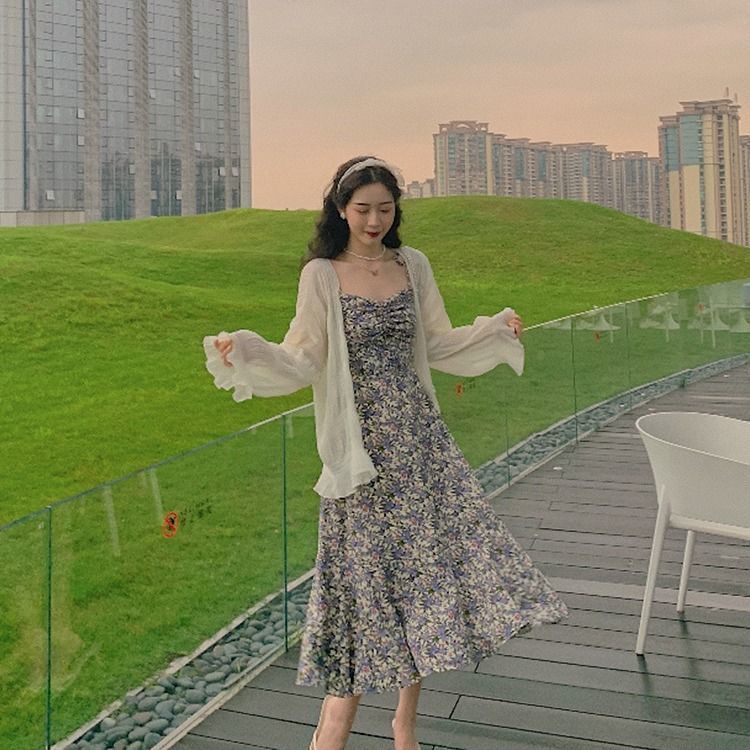 Áo Khoác Cardigan Chiffon Mỏng Tay Dài Chống Nắng Mùa Hè Phong Cách Phương Tây Mới Cho Nữ