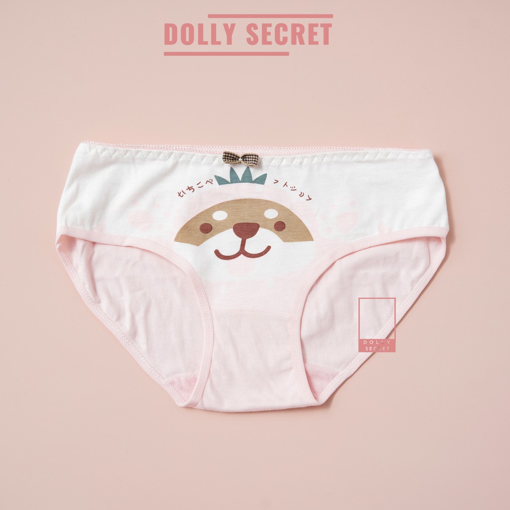 Hộp 5 quần lót cotton 100 đáng yêu học sinh chống hằn lộ viền co giãn bốn chiều cho nữ VANI DOLLY SECRET QL032