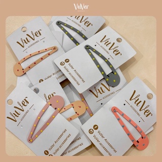 Kẹp tóc họa tiết chấm bi - Dottie - VuVer Accessories