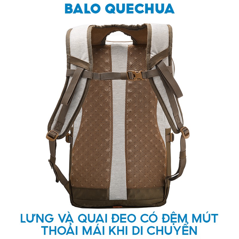 Balo thể thao cao cấp QUECHUA nh500 leo núi, dã ngoại 20 lít - be