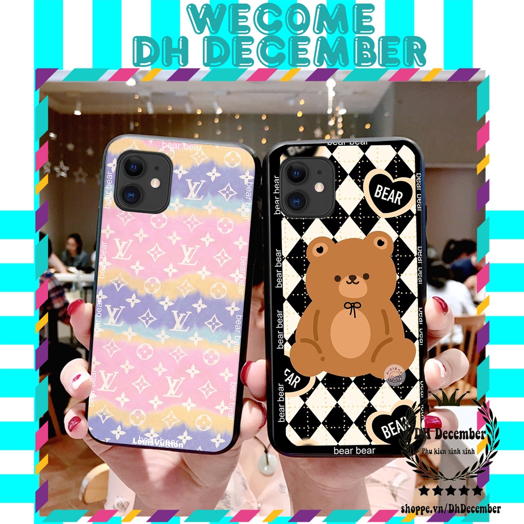Ốp lưng IPhone 11 / 12 / 12 MINI in hình 3D GẤU HỒNG-GẤU BE3R -XINH XẺO CỰC ĐẸP