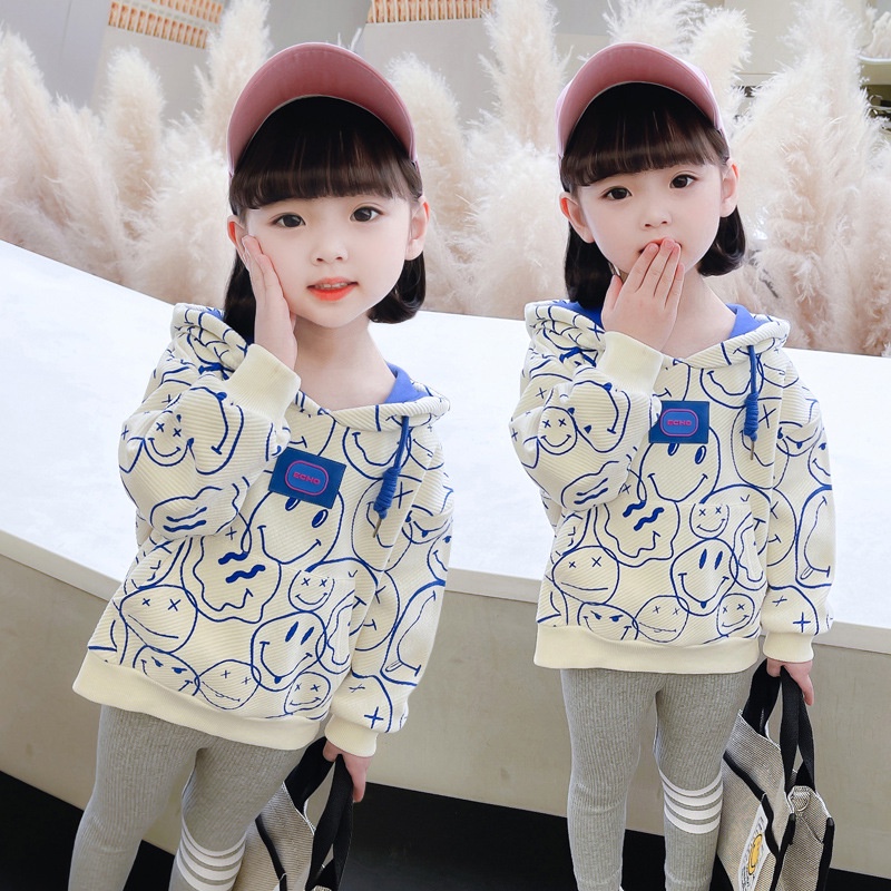 Áo hoodie IQ ANGEL tay dài in hình thời trang dành cho trẻ em