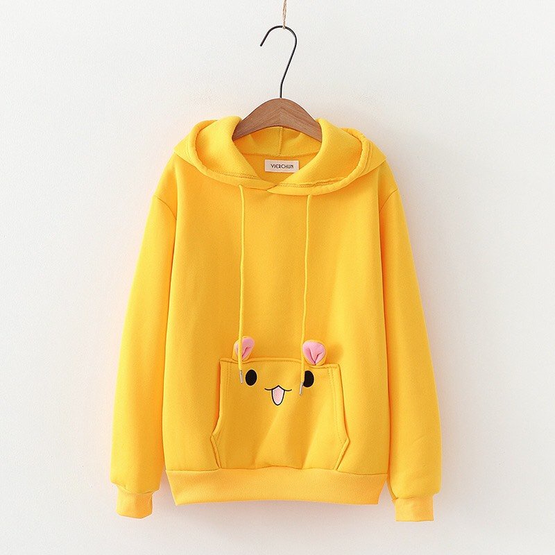 Áo Nỉ Hoodie Nam Nữ Thỏ Plè Unisex Cực Hot Bền Màu 1Kenz
