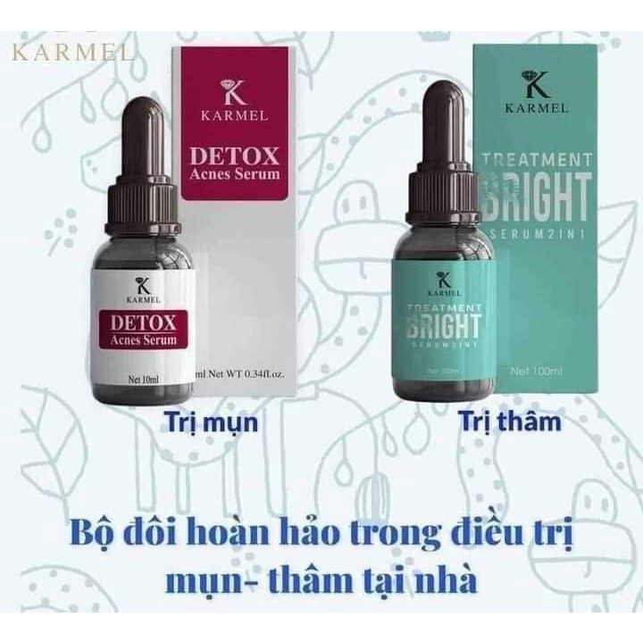Bộ đôi serum detox mờ thâm nám mụn sáng da Treatmen Bright Kamel hàng chính hãng