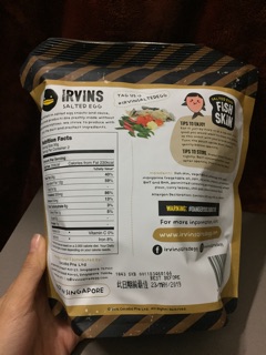 Da cá trứng muối thương hiệu Irvans , đến từ Sing