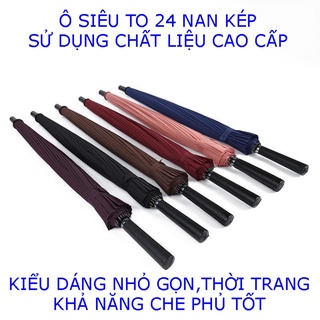 Ô dù gấp gọn, Ô DÙ ĐI MƯA CHE NẮNG SIÊU TO 24 NAN Chống lật, CHỐNG THẤM CHỐNG NẮNG CAO CẤP - Hàng loại 1
