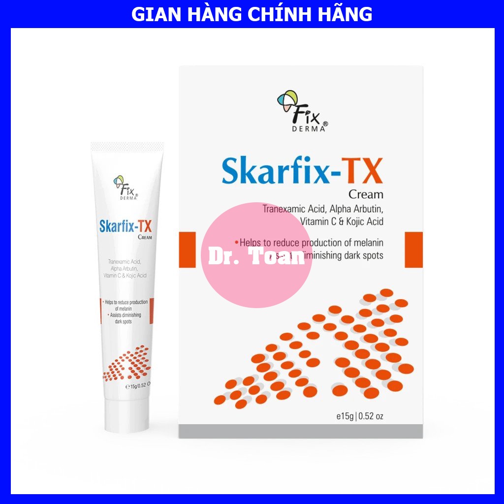 Fixderma Skarfix-TX Cream 15g - Kem Dưỡng Da Mờ Thâm, Tàn Nhang Tranexamic Acid ,Kojic Dipalmitate