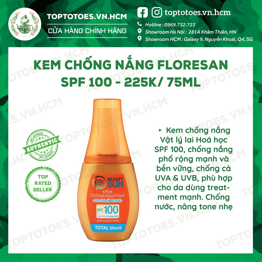 Kem chống nắng Floresan SPF 100 - Total Block