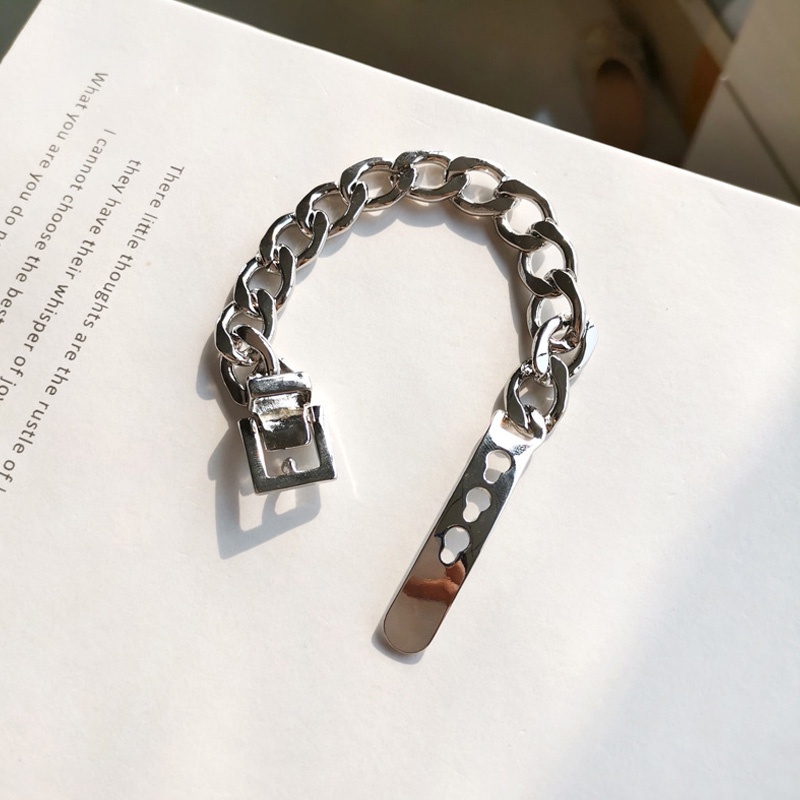 Vòng tay dây xích dày dặn phong cách punk hip hop thời trang cá tính