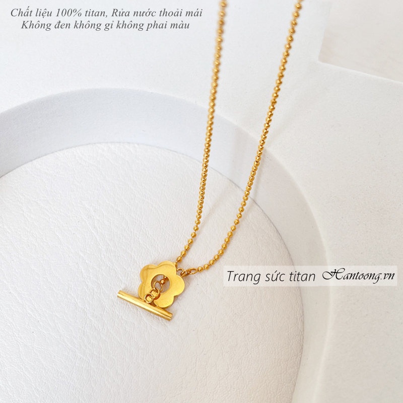 Dây chuyền nữ titan không gỉ mặt hình hoa hướng dương xinh xắn phong cách ins hàn quốc mẫu mới 2022