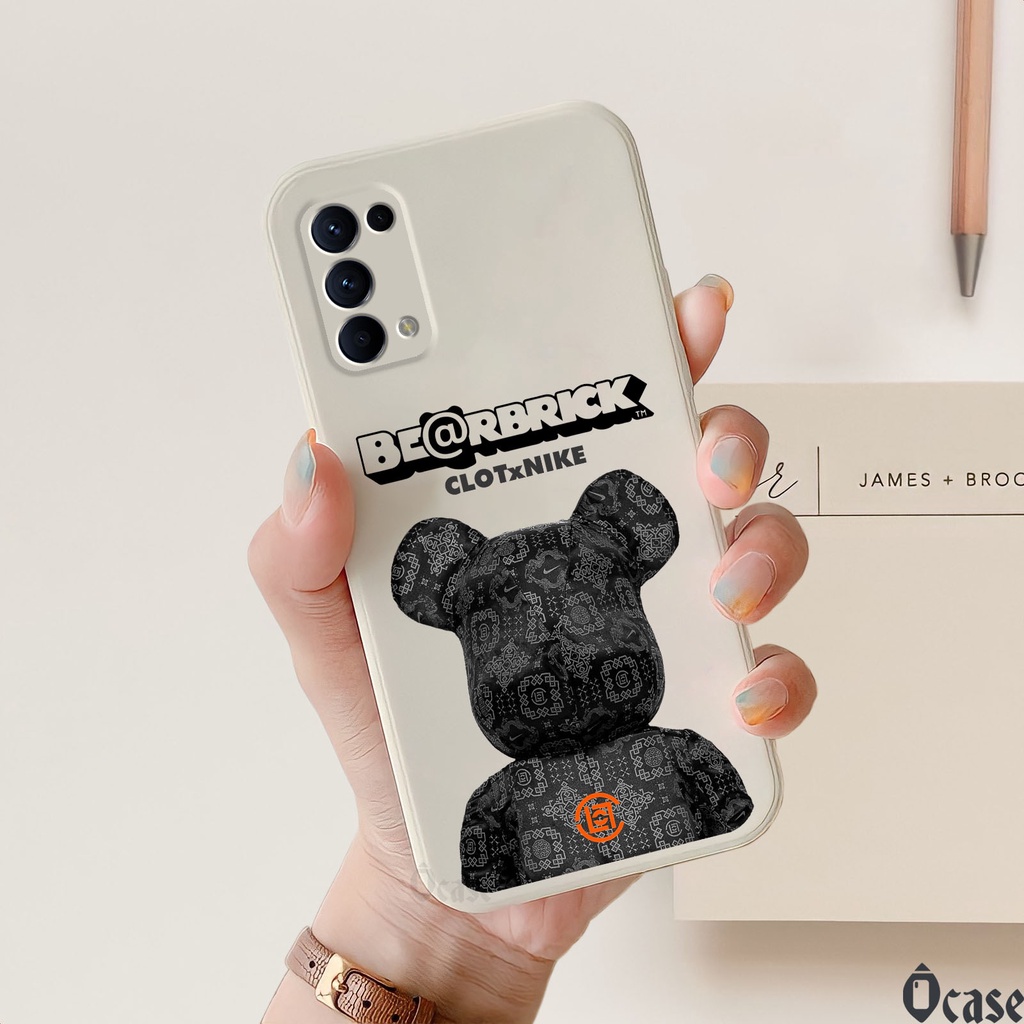 Ốp lưng Oppo Reno 5 / 5 Pro / FIND X3 LITE in hình gấu cạnh viền vuông có bảo vệ camera