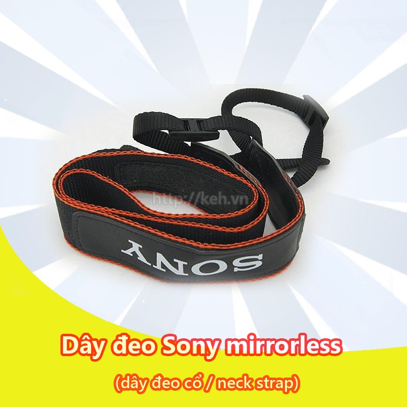Dây máy ảnh Sony đeo cổ (neck strap) bản nhỏ cho Mirrorless