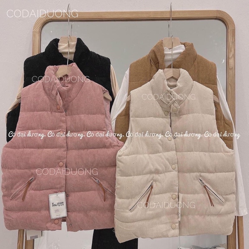 Áo Gile Chất Nhung Tăm Khuy Cài Cúc Bọc From Vừa Hàng Đẹp Loại 1 | BigBuy360 - bigbuy360.vn