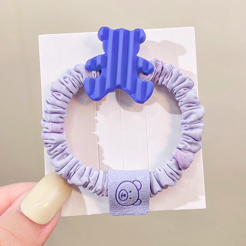 Dây Buộc Tóc Cao Su Co Giãn Loại Lớn Họa Tiết Hoa Xinh Xắn Thời Trang Cho Nữ F901