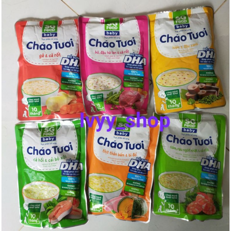 Cháo Tươi Baby Sài Gòn Food 6 Vị 240g