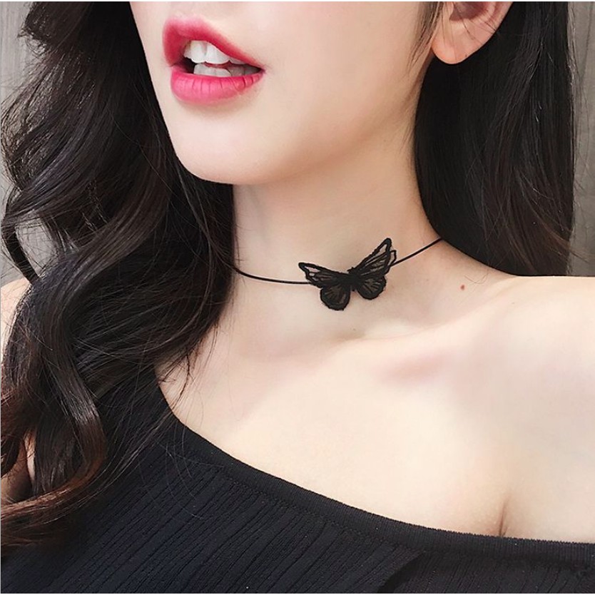 Vòng cổ choker hồ điệp cao cấp