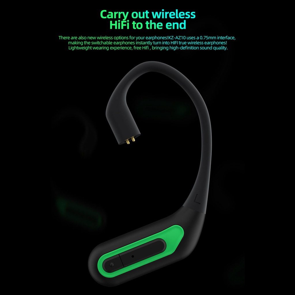 Tai nghe bluetooth không dây KZ AZ10 5.2 âm thanh HiFi dạng móc vành tai kiểu dáng thể thao
