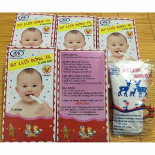 Gạc rơ lưỡi Đông Pha, hiệu 3 con nai cho bé ( Hộp 5 cái )