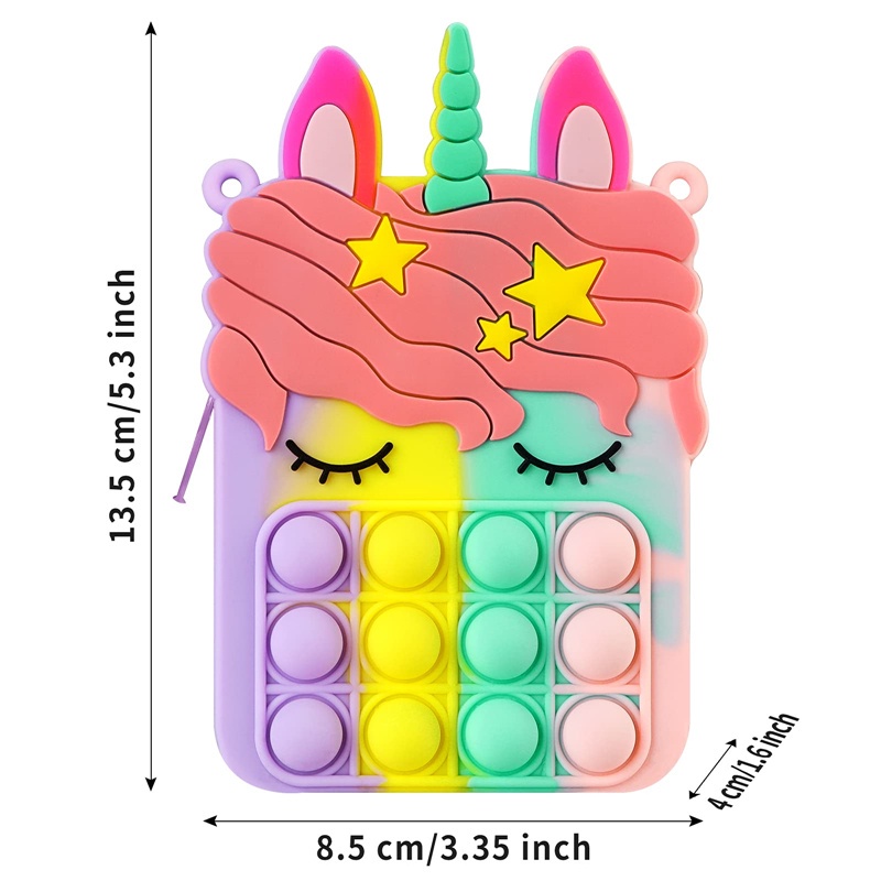 Pop It Bag Túi Xách Màu Sắc Cầu Vồng Cỡ Lớn Dành Cho Trẻ Em , POp it giải tỏa căng thẳng