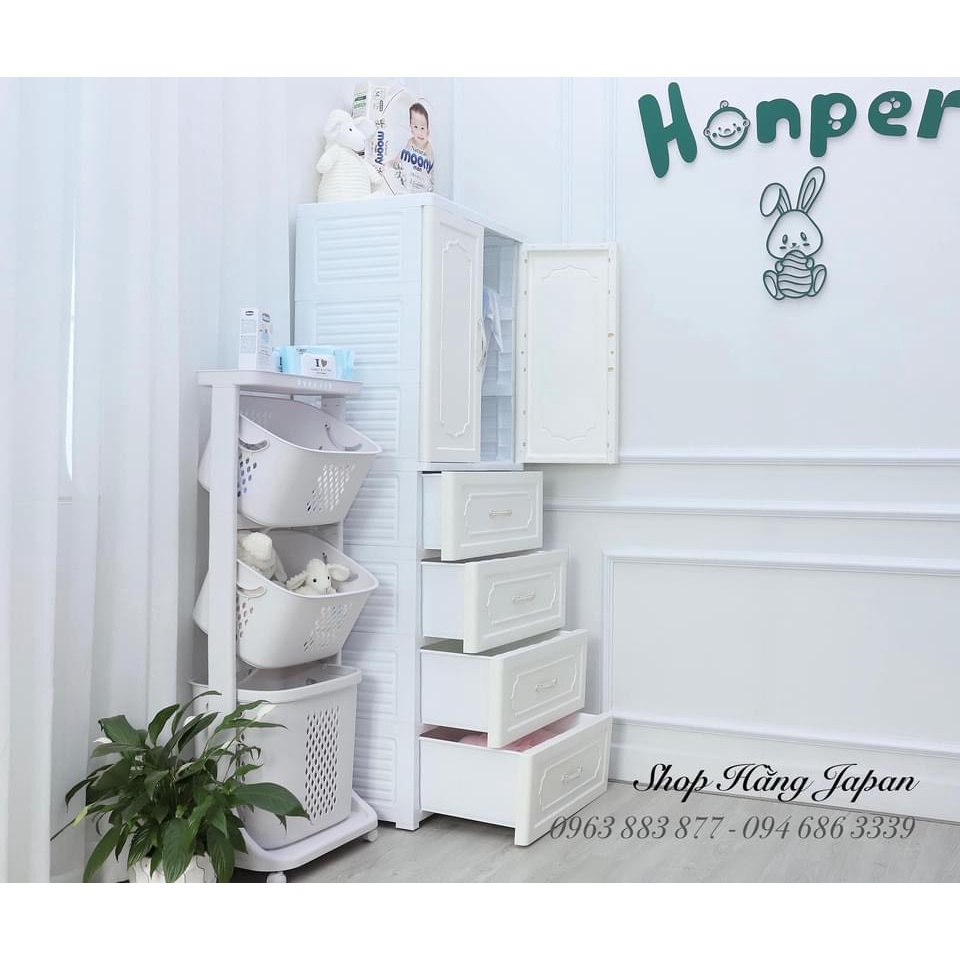 TỦ NHỰA LẮP GHÉP HONPER VÂN GỖ CAO CÂP- NHẬP KHẨU CHÍNH HÃNG