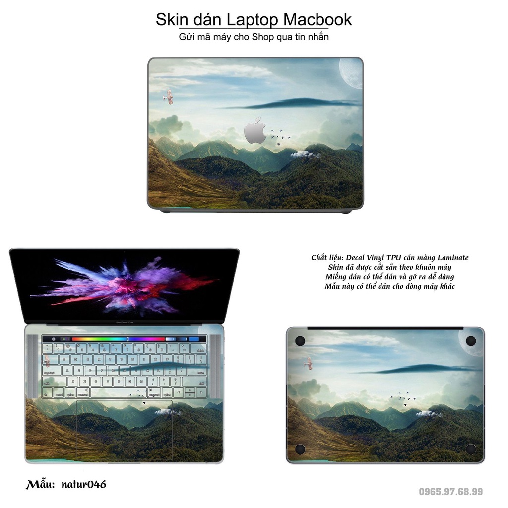 Skin dán Macbook mẫu thiên nhiên (đã cắt sẵn, inbox mã máy cho shop)