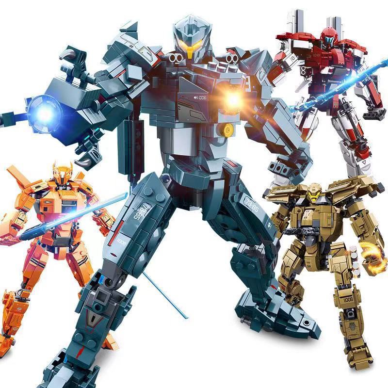 Xếp Hình Mô hình anh hùng mech Sluban 0726 Pacific Rim uprising Gipsy Avenger Saber athena Bracer phoenix Guardian Bravo