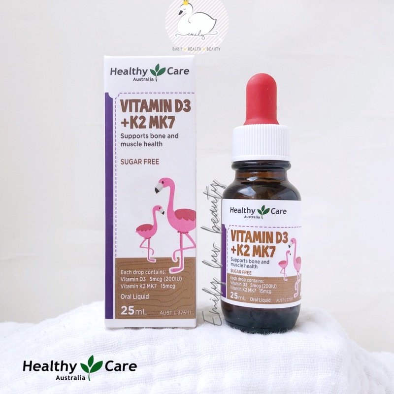 Vitamin K2 D3 cho bé Healthy Care Úc 25ml