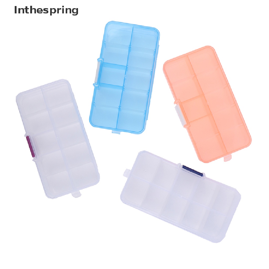 Hộp Nhựa Trong Suốt Với 10 Ngăn Đựng Trang Sức Tiện Lợi