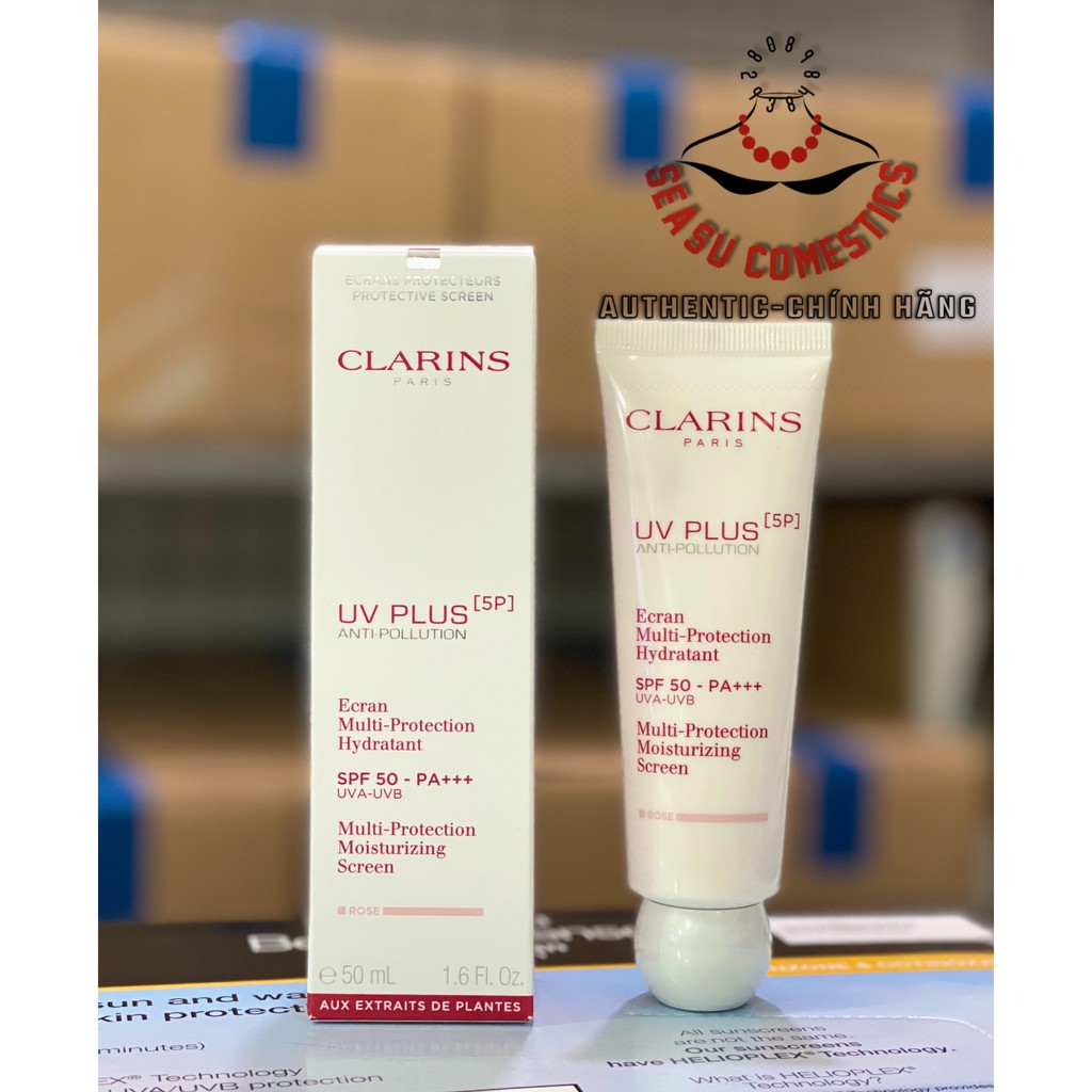 Kem chống nắng Clarins UV Plus SPF 50 PA++++ fullsize 50ml ROSE/LAVENDER