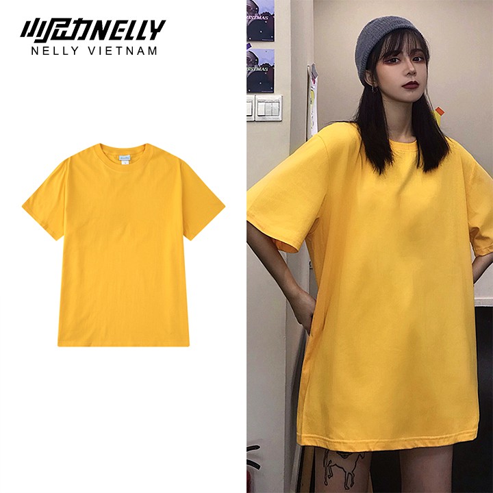 Áo thun NELLY trơn tay lỡ ULZZ ulzzang Premium Cotton phông Unisex form rộng oversize nhiều màu