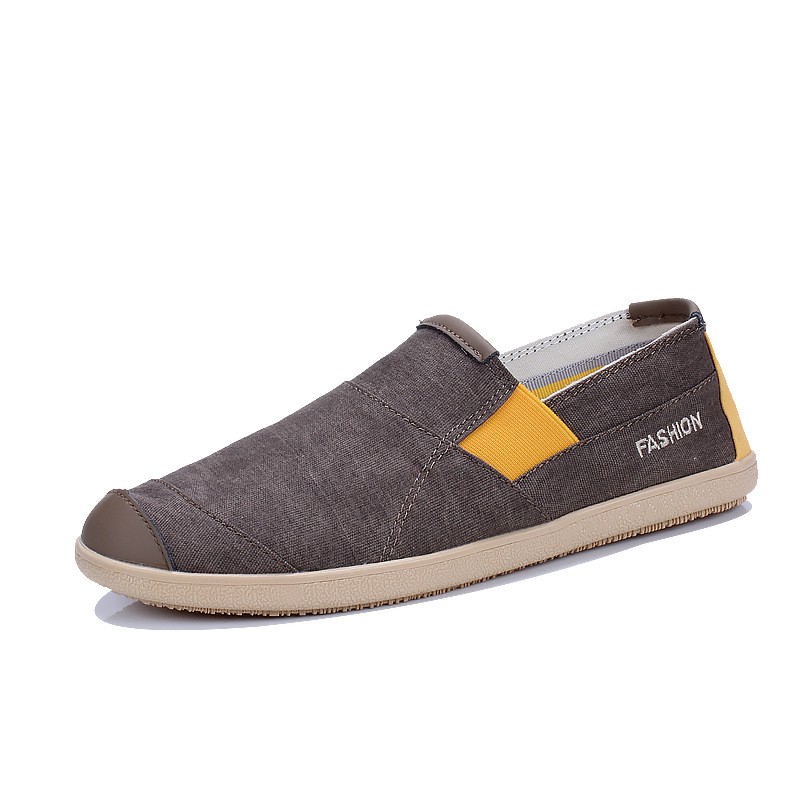 Slip on nam - Giày lười vải phong cách Anh Quốc - 3 màu nâu/(vàng), ghi/(xanh) và xanh/(đỏ) - Mã SP 189 | BigBuy360 - bigbuy360.vn