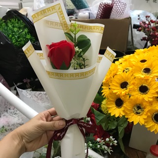 (Mẫu mới 2021) Bó hoa sáp 1 bông Full màu