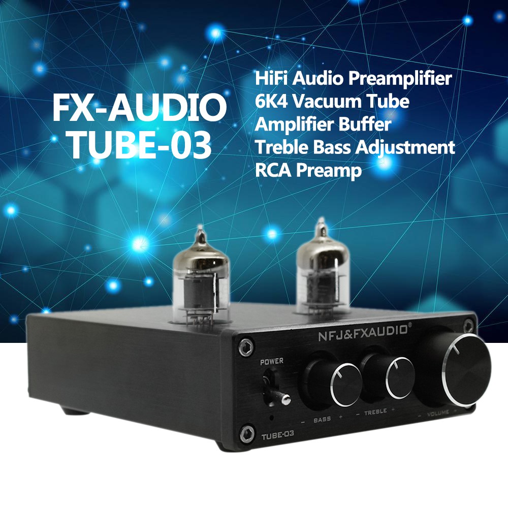 Bộ thiết bị xử lý tiền khuếch đại âm thanh FX-AUDIO TUBE-03 Mini HiFi chuyên dụng chất lượng cao kèm nguồn ngoài -dc3449