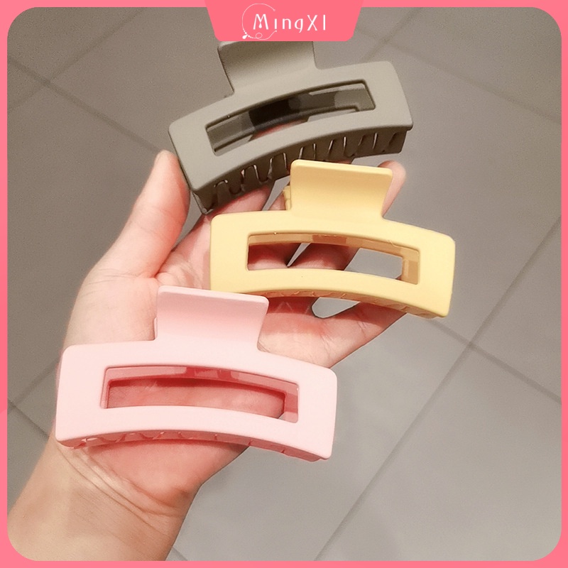 Kẹp Tóc Nhựa Hình Vuông Cỡ Lớn Nhiều Màu Thời Trang Phong Cách Hàn Quốc Cho Nữ