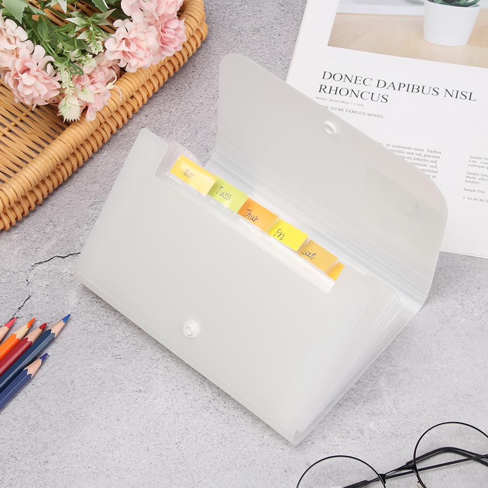 LONTIME Túi Nhựa Đựng Tài Liệu Khổ A6 12 Ngăn Thời Trang