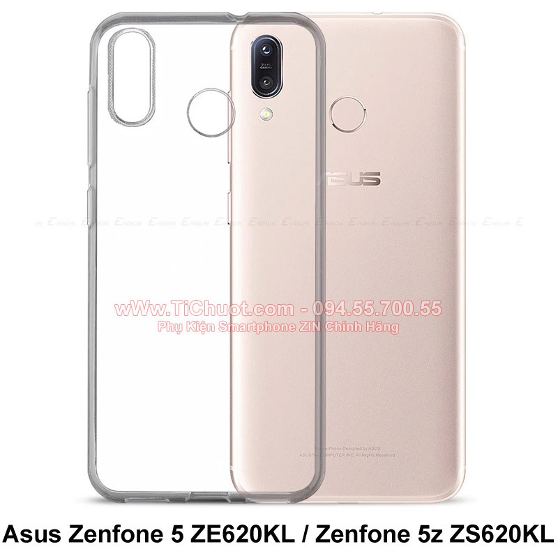 Ốp lưng Asus Zenfone 5 ZE620KL/ 5Z 2018 Silicon Loại Tốt Dẻo trong suốt