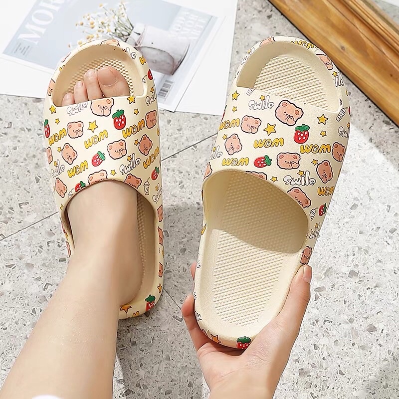 Dép bánh mỳ hoạt hình 2 màu cực xinh