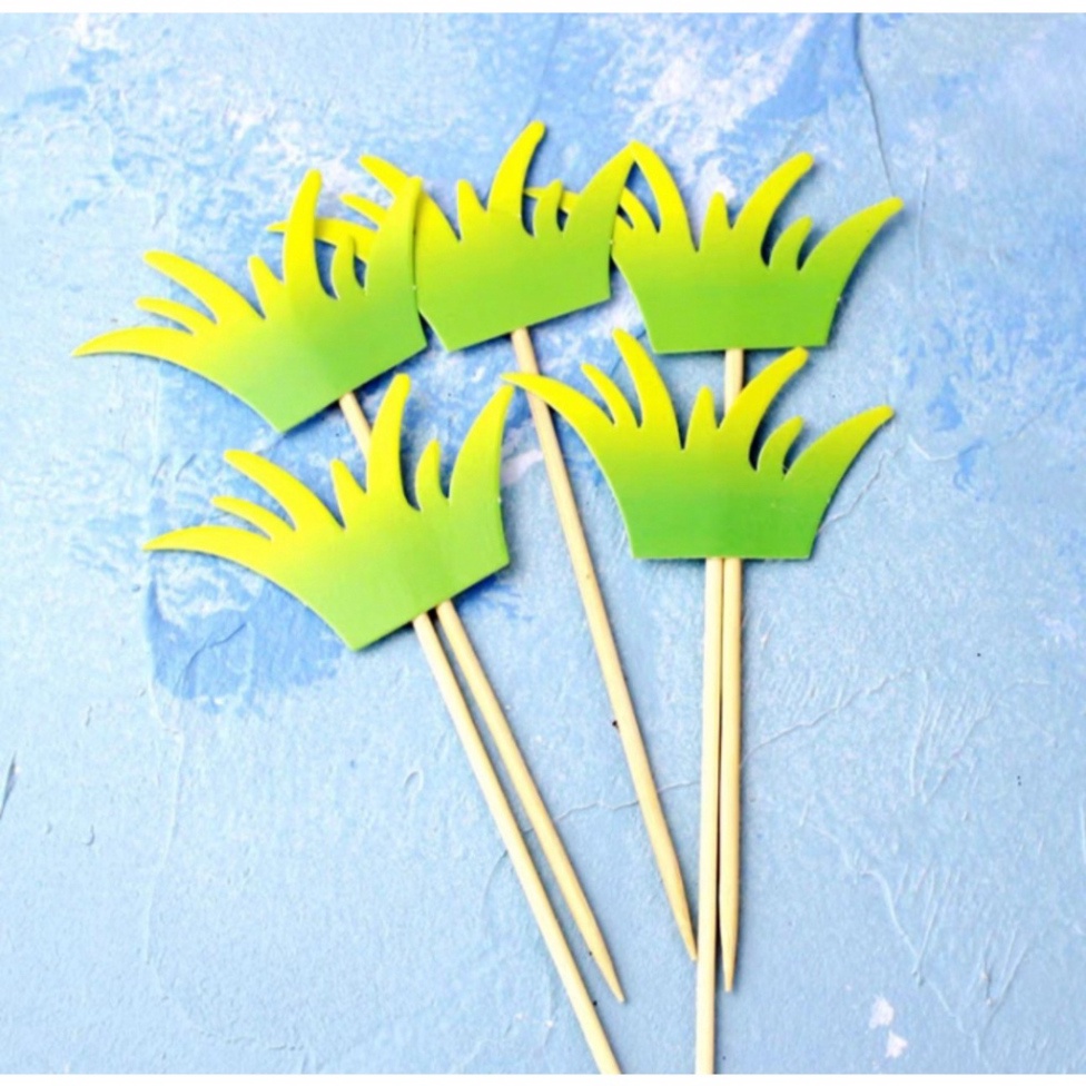 đồ trang trí bánh sinh nhật [FREESHIP❤️] Set cắm cây cỏ