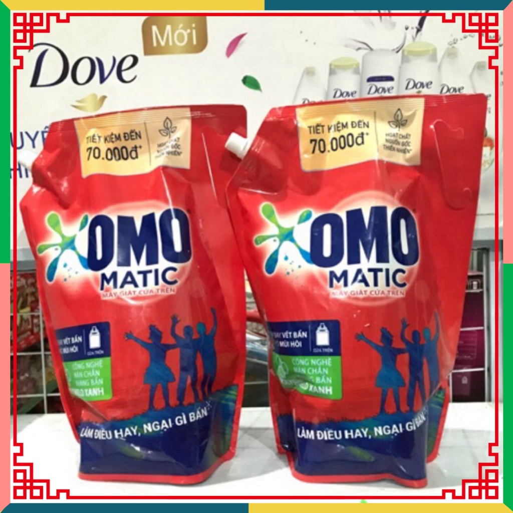 (HOT LIKE) ( mẫu mã mới 2020) Túi Nước Giặt OMO Matic Cửa Trên 3.1kg