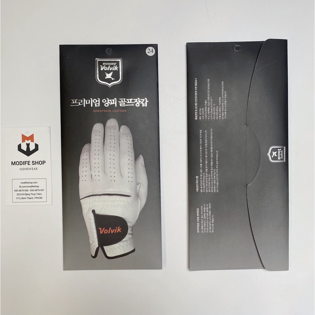 Găng Tay Golf Trái Volvik Chất Da cừu mềm Màu Trắng - Modife Shop