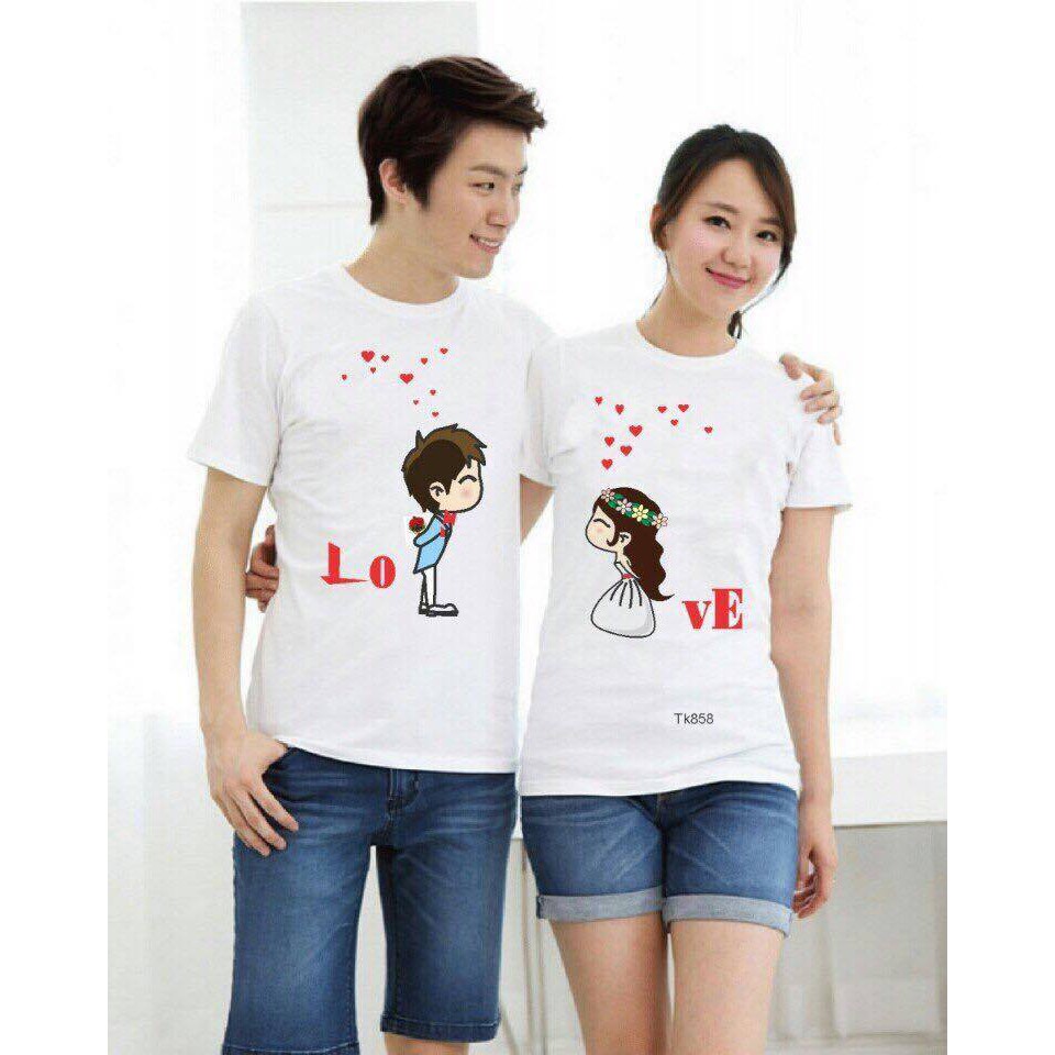 Áo đôi chụp cưới ❤️FREESHIP❤️ áo cặp đẹp cô dâu chú rể màu trắng - ĐỒ ĐÔI VSM COUPLE AT175