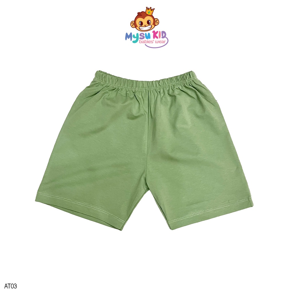 Quần đùi thun cho bé trai mặc nhà mùa hè MYSU Kids từ 11-27kg