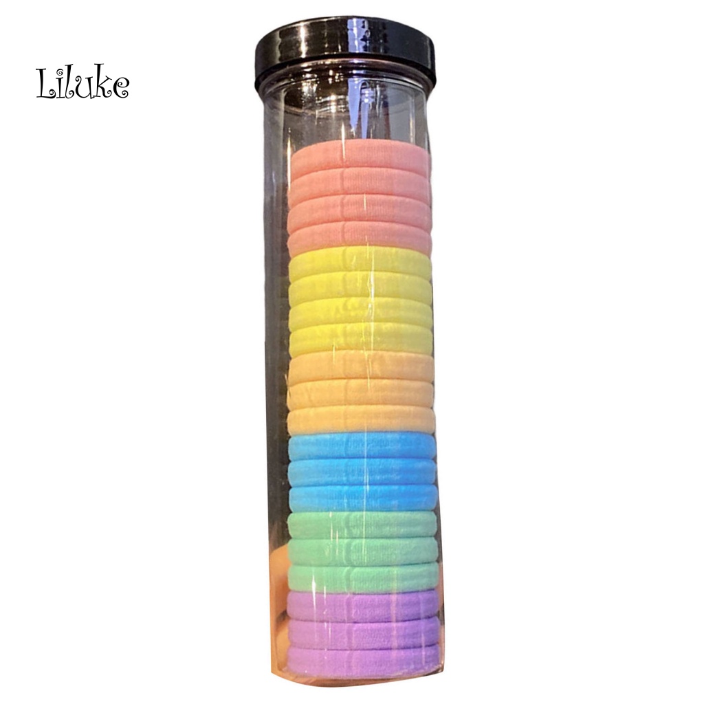 Dây Buộc Tóc Co Giãn Màu Trơn Đơn Giản Cho Nữ