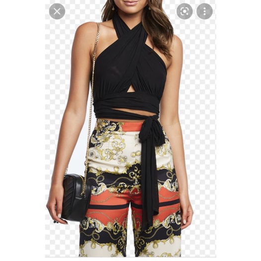 Áo cổ yếm bắt chéo sexy cột nơ hở lưng VNXK áo halter neck chụp sen mùa hè xuất khẩu dư xịn
