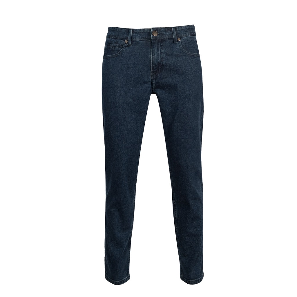 Quần jean nam hàng hiệu Owen QJRL220282 dáng regular fit ống đứng màu xanh đen vải bò denim cotton cao cấp bền đàn hồi