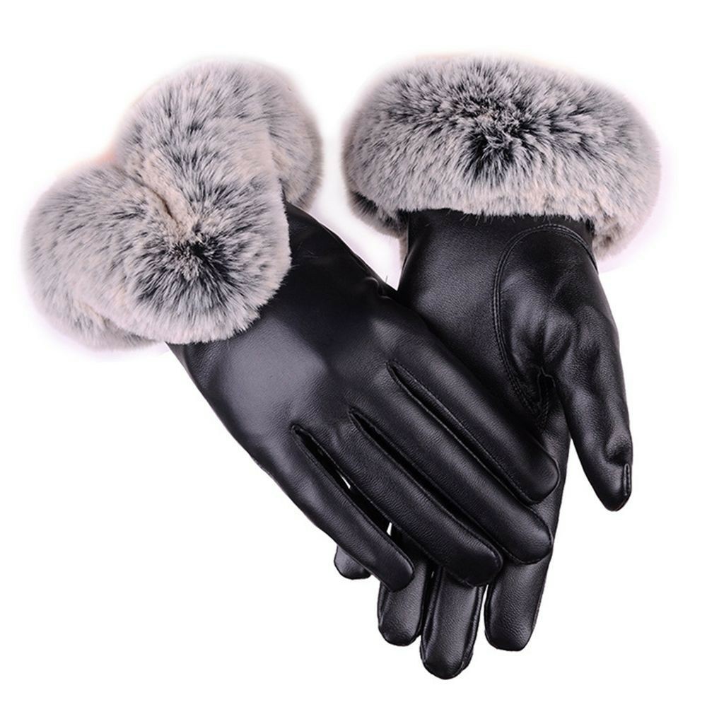 PVN18468 Găng tay da nữ lót lông cảm ứng chống lạnh T2